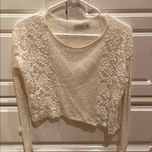 White Abercrombie sweater